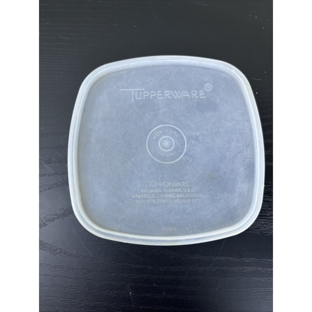 Tupperware 772 Sheer Square Servalier Lid Only Replacement Vintage